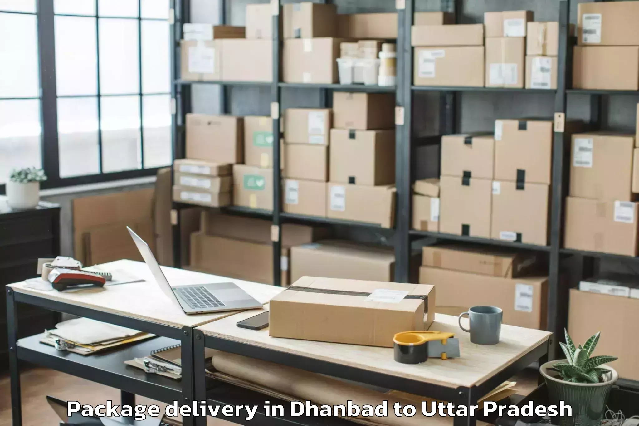 Book Dhanbad to Itimadpur Package Delivery Online